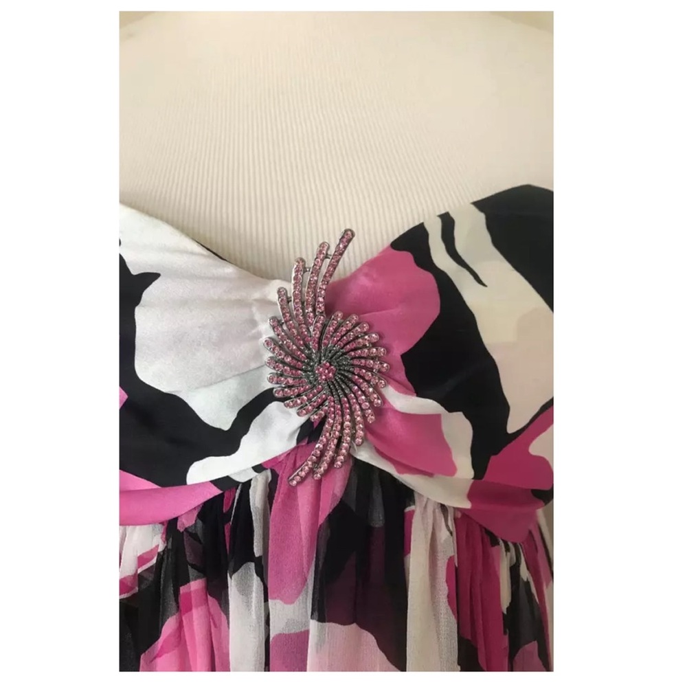 Marc Bower Glamit Strapless Floral Silk Gown - Picture 10 of 12